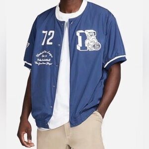 Nike Authentics Men`s Warm-up Shirt Midnight Navy FQ6170-410 Sz 3XL NWT